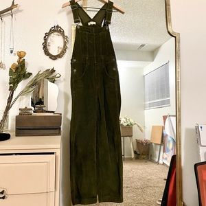 Madewell Olive Corduroy Overalls